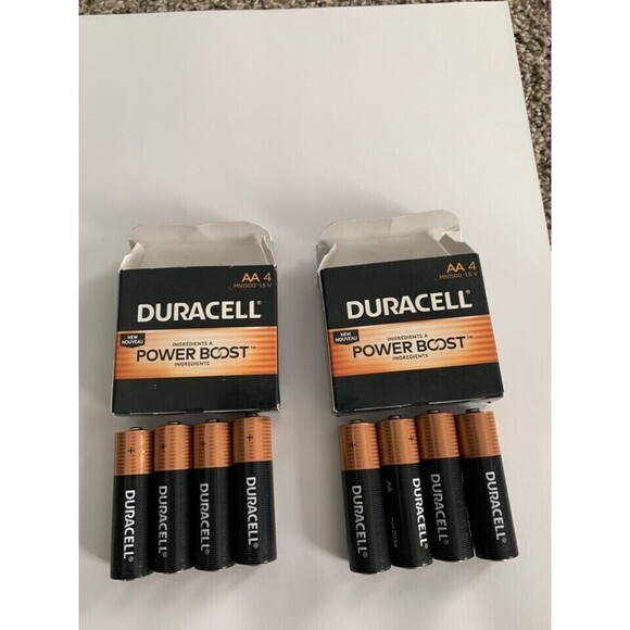 Two 4-Packs (8) Duracell AA Copper Top 8 Batteries 1.5V POWER BOOST 2034 Exp. - Picture 3 of 5